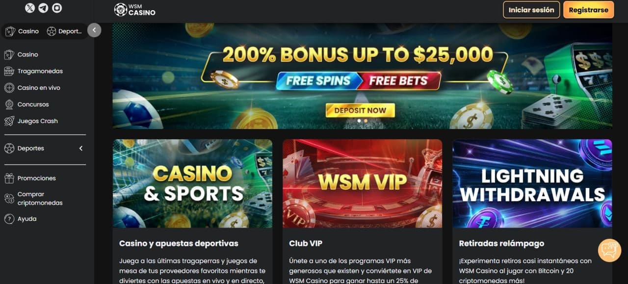WSM Casino 2026: bono, juegos y pagos en España